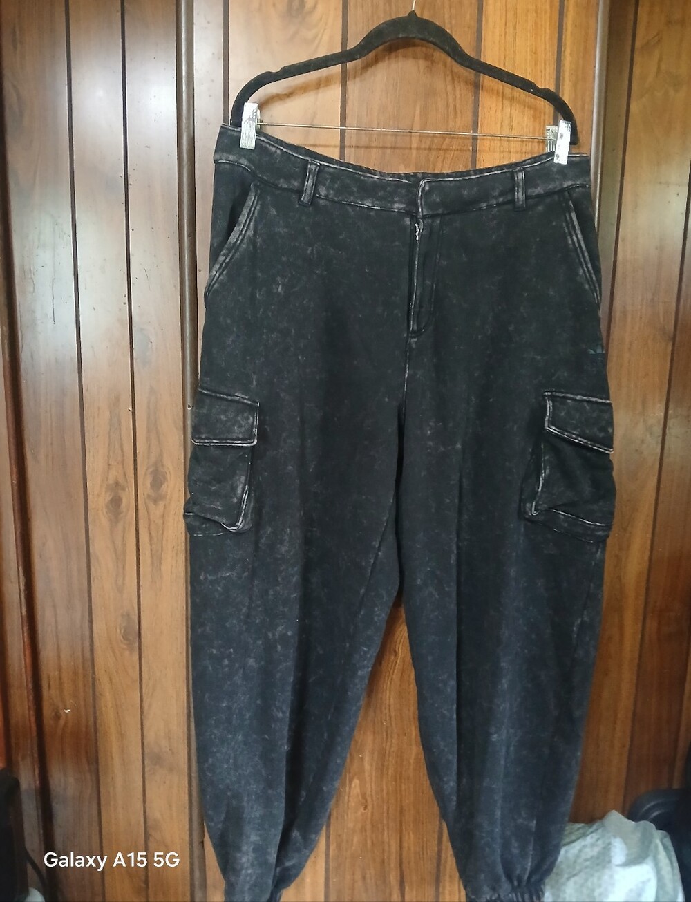 Women s Black Washed Cargo Pants - Casual Utility Style